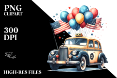 Vintage Taxi with Balloons, 20 oz Tumbler Product Image 2