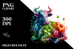 Vibrant Chicken with Flower Body, PNG Product Image 2
