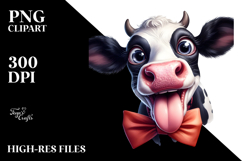 Holstein Cow with Flower Crown PNG Product Image 2