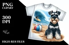 Miniature Schnauzer in Sand | Sublimation | Clipart Product Image 1