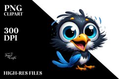 Colorful Baby Magpie Cartoon | Sublimation | Clipart Product Image 3