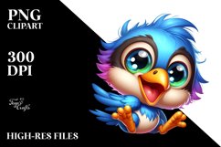 Colorful Baby Magpie Cartoon | Sublimation | Clipart Product Image 3