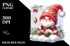 Retro Santa with Gnomes PNG Product Image 2