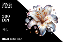 Abstract Lily with Golden Insertions Product Image 2