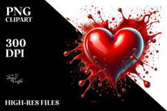 Red Glossy Heart PNG Product Image 2