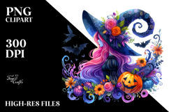 Vibrant Witch Drawing, Transparent PNG Product Image 2