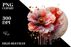 Abstract Glossy Poppy PNG Product Image 2