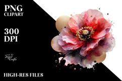 Abstract Glossy Poppy PNG Product Image 2