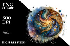 Abstract Stained Cosmos Design | Clipart Product Image 3