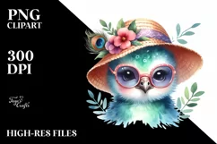 colorful Baby Hummingbird with Sun es | Sublimation | Product Image 1