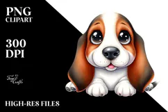 Cute Baby Basset Hound, PNG Product Image 2