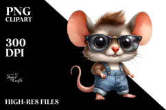 Baby Mouse Sunglasses Confusion Clipart Product Image 2