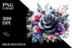 Colorful Flower Painting with Flowers, PNG Product Image 2