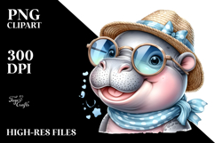 Beach Baby Hippo PNG Product Image 2