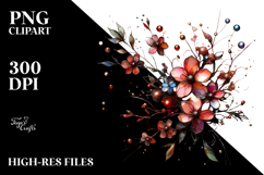 Glossy Cherry Blossom Material Splash, PNG Product Image 2