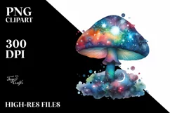 Colorful Watercolor Magical Mushroom Product Image 3