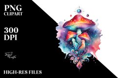 Colorful Watercolor Magical Mushroom Product Image 3