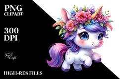 Cute Dancing Unicorn, Transparent PNG Product Image 2
