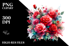 Colorful Red Roses with Glossy Petals Product Image 2