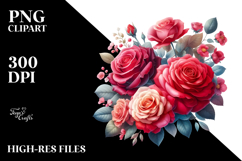 Colorful Red Roses with Glossy Petals Product Image 2