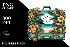 Vintage Tropical Suitcase, 20 oz Tumbler Product Image 2