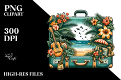 Vintage Tropical Suitcase, 20 oz Tumbler Product Image 2