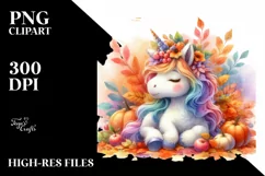 Colorful Pastel Unicorn Swing, PNG Product Image 1