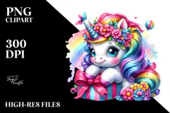 Cute Baby Unicorn, PNG Product Image 2
