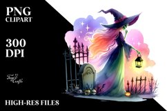 Witch Halloween Sublimation Clipart Product Image 1