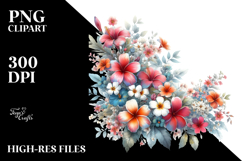 Vibrant Hawaiian Flowers Clipart Product Image 2