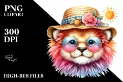 Colorful Cute Baby Lion Clipart Product Image 3