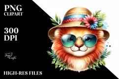 Colorful Cute Baby Lion Clipart Product Image 1