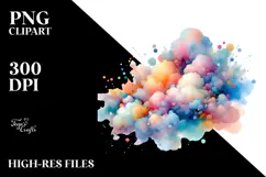 Colorful Pastel Cloud, Transparent PNG Product Image 2