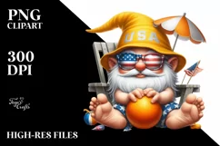 Digital Garden Gnome Beach Wear Clipart Product Image 1