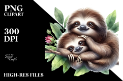 Baby Sloth with Big Eyes PNG Product Image 2