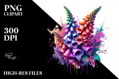 Abstract Glossy Foxglove | Sublimation Clipart Product Image 1