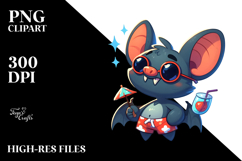 Silly Bat with Beachwear PNG Product Image 2