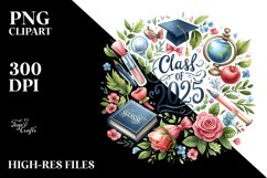 Vibrant Class 2025 Watercolor | Clipart Product Image 1