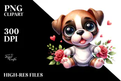 Baby Boxer with Big Eyes PNG Product Image 2