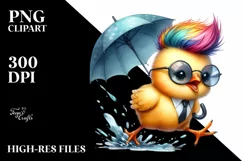 excited baby chicken, High-Quality PNG Product Image 1