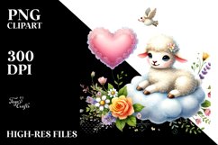 Lamb on Cloud, Colorful PNG Product Image 2