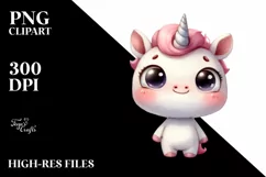 Funny Expressive Confused Unicorn PNG Product Image 1