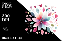 Simple Cute Boho Flower PNG Product Image 2