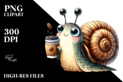 Cute Washed Watercolor Snail Product Image 3