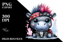 Cute Baby Hippo PNG Product Image 2