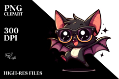 Silly Bat Jumping with Sunglasses, PNG Product Image 2