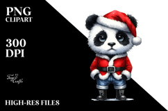 Panda Santa Suit Boots | Sublimation Clipart Product Image 2