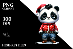 Panda Santa Suit Boots | Sublimation Clipart Product Image 2