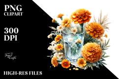 Watercolor Filled with Marigold | Clipart Product Image 2
