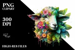 Abstract Vibrant Lamb Made of , PNG Product Image 3